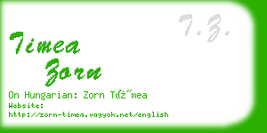 timea zorn business card